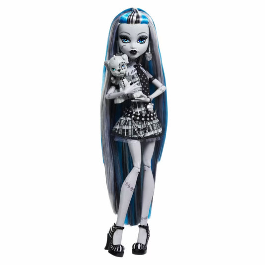 Monster High Reel Drama Doll-Frankie Stein in Black And White