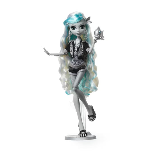 Monster High Reel Drama Doll-Lagoona Blue in Black And White