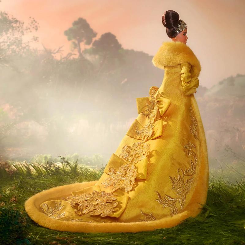 Guo Pei Barbie® Doll Wearing Golden-Yellow Gown (2022)