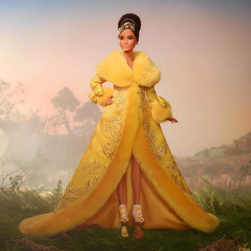 Guo Pei Barbie® Doll Wearing Golden-Yellow Gown (2022)