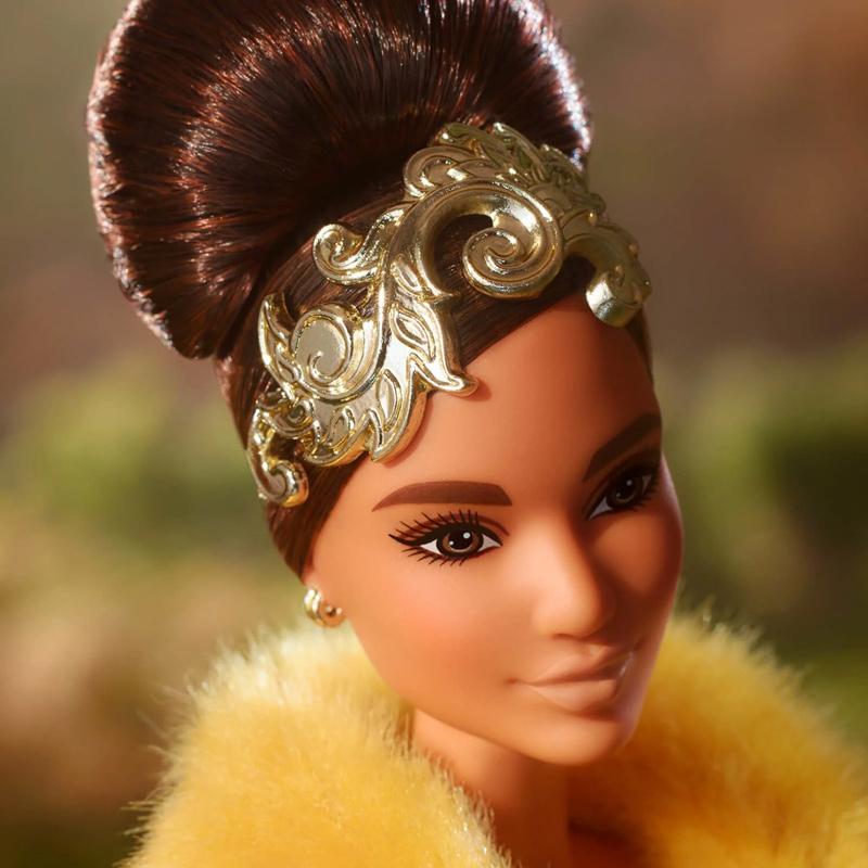 Guo Pei Barbie® Doll Wearing Golden-Yellow Gown (2022)