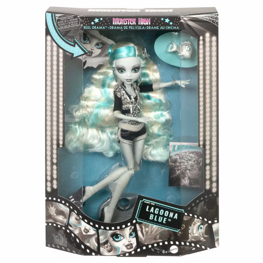 Monster High Reel Drama Doll-Lagoona Blue in Black And White