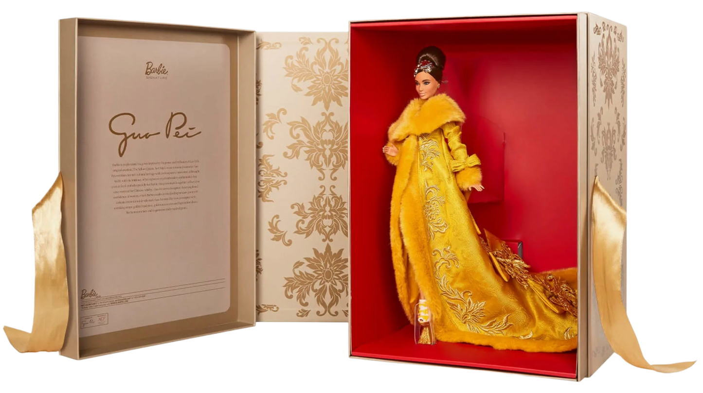 Guo Pei Barbie® Doll Wearing Golden-Yellow Gown (2022)