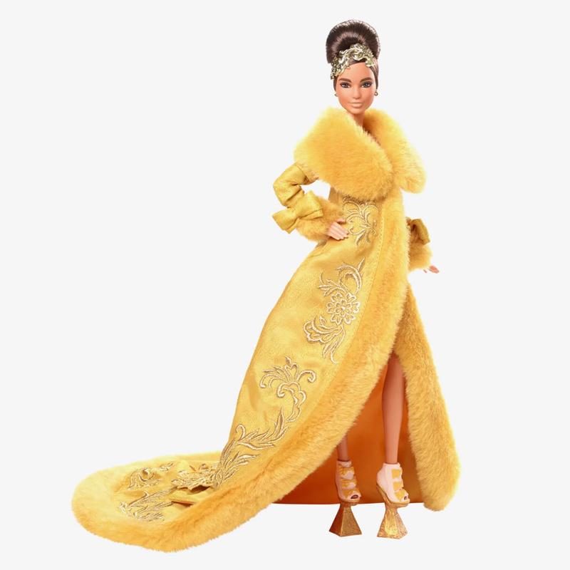 Guo Pei Barbie® Doll Wearing Golden-Yellow Gown (2022)