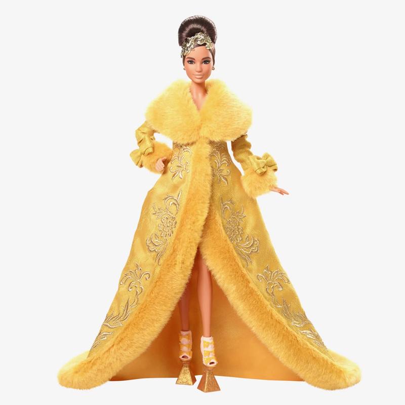 Guo Pei Barbie® Doll Wearing Golden-Yellow Gown (2022)