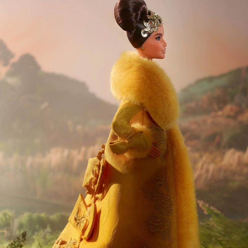 Guo Pei Barbie® Doll Wearing Golden-Yellow Gown (2022)