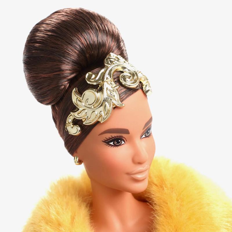 Guo Pei Barbie® Doll Wearing Golden-Yellow Gown (2022)