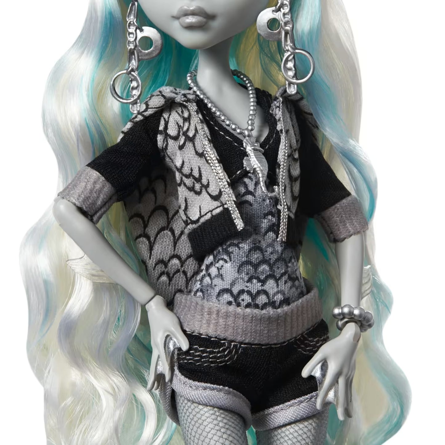 Monster High Reel Drama Doll-Lagoona Blue in Black And White